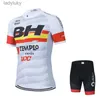 Conjuntos de camisa de ciclismo 2021 Equipe BH Roupas de ciclismo Homens Conjunto de ciclismo Roupas de bicicleta Respirável Anti-UV Desgaste de bicicleta/Manga curta Conjuntos de camisa de ciclismoL240108