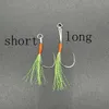 100pcs/Lot مساعدة Hook Fishing Fish Fish Fish Jigs Parbed Single Jig Hooks Thread Feather Pesca Carbon Steel Peche Slow Jigging 240108