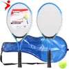 Zestaw 2 rakiety tenisowej nastolatka do treningu Raquete de Tennis Fibre Top Stal Material String z darmową piłką 240108