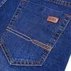 Business Men's Jeans Casual Straight Stretch Fashion Classic Blue Black Work Denim Trousers Male Brand Clothing 240108