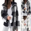 Autumn And Winter New Women's Fashion Trend Casual Loose Double Sided Plush Plaid Coat Large Women's Wear