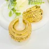 Halsbandörhängen Set African 18K Gold Plated Jewelry for Women Brasilianska Big Size and Pendant Wedding Party Accessories