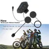 Radyo BT12 Bluetooth Motorcycle Intercom Intercom Kask Kulaklığı Handsfree Arama Hoparlör Su Geçidi FM Radyo Müziği ile Moto Kulaklık