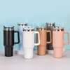 Wasserflaschen 40 Unzen vakuumisolierter Becher mit Deckel und Strohhalm Edelstahl Kaffee Thermo-Reisetasse Becher auslaufsichere Griffflasche