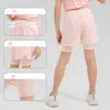 LU-1884 Pantaloncini sportivi estivi per bambini Completo da yoga Pantaloncini da yoga larghi e traspiranti Pantaloncini da corsa per esterni ad asciugatura rapida