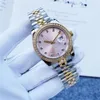 Reloj de diamantes de moda Reloj de movimiento automático de alta calidad Esfera mecánica de 36 mm Anillo de diamantes para hombres y mujeres Reloj de lujo de acero inoxidable Reloj de diseñador