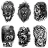 Makeup Nowe ciemne łyżki czarnego zwierząt wilk Lion Tiger Tiger transfer Woda Symulacja Tattoo Tattoo Tattoo Tattoo