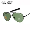 Lunettes de soleil Who Cutie Marque Ao Lunettes de soleil Pilot 90s Hommes Armée Militaire 12k Or Teinte Cadre Américain Lentille Optique Lunettes de Soleil avec Boîte Om288b