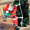 Dekoracje świąteczne Święty Mikołaj Claus wspinaczka drabiny drzewo wisząca dekoracja drzwi wewnętrznych wisiew