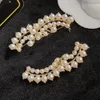 Inlay Crystal Brooches Superior Designer Brooch Pearl Brand Letter Pins 18K Gold-plated Stainless Steel Brooches Marry Wedding Party Birthday Gifts Jewelry