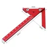 Professional Hand Tool Sets Woodworking Center Scribe 45/90 Degree Right Angle Line Gauge Square Wood Round Heart Ruler 100mm