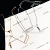 Designer sieraden ketting Luxe hanger ketting Classic Move Uno Merk Designer Top S925 Sterling Zilver Move Zirkonia Hollow Square Charm Choker voor dames sieraden