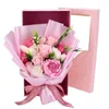 Decoratieve bloemen Mooie roos zeep Bloemboeket Verjaardagscadeau voor vriendin Simulatie van nepdoos Valentijnsdag
