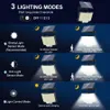 348LED Solar lamp outdoor security light with motion sensor waterproof 126328LED powerful spotlight solar for garden Garage 240108