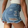 Shorts femininos 2021 nova beleza europeia sexy denim shorts jeans das mulheres alta ascensão angustiado fray hem elástico denim jean shorts s-xxl yq240108