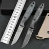 Knife Stonewashed DC53 Steel Fixed Blade Self Defense ESEE Outdoor Survival Hunting Knife EDC Tactical Military Gear with Kydex Sheath