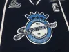 Maillots de hockey personnalisés CCM # 55 Nicolas Roy Chicoutimi Sangueneens avec patch C Vintage Pro Stock Jersey marine cousu S-6XL