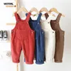 Yatfiml barn barn byxor 0-3 år pojkar flickor overaller corduroy jumpsuits romper spädbarn kläder kläder 240108