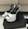 Sandálias de salto alto plataforma impermeável designer feminino verão salto alto moda versátil sapatos formais alto sentido