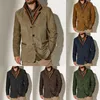 Herrenjacken Herren Slim Fit Trenchcoat Vintage-Stil Outwear Langarmjacke Klassisches Revers Perfekt für Herbst und Urlaub