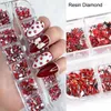 Nagelkonstdekorationer 12 rutnät Rhinestones Flat Back Diamond Crafts