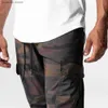 Calças masculinas camo joggers sweatpants homens casuais calças de carga ginásio fitness secagem rápida calças finas outono masculino crossfit correndo esporte trackpants t240108