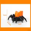 Candles Halloween Tea Light Black Spider CandleFlameless Battery Operated LED TealightSmall Pumpkin Light for Halloween Spooky Decor