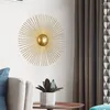 Wall Lamp Unique Circular Metal Led Lamps Foyer Dining Room Bedside Lights Sconce Retro Home Deco Light Fixtures Art Design