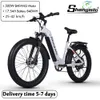 Shengmilo MX06 Mountain Bike elettrica 26 pollici Bicicletta elettrica 1000W PEAK BAFANG Motore Shimano 7 velocità Ciclomotore City Woman E-Bike 42km/h 48V 17.5AH SAMSUNG Fat Tire MTB