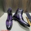 BERLUTI Bottes en cuir Automne/Hiver Nouvelles bottes hautes pour hommes Venezia Cuir poli à la main Double fermeture éclair latérale Martin Bottes pour hommes HBBY