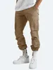 Mens casual Cargo Cotton pants men pocket loose Straight Pant Elastic Work Trousers Brand Fit Joggers Male Super Large Size 240108