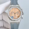 Case With Diamond Watch Automatic Mechanical 7750 Movement Watches 37mm Luminous Waterproof Sapphire Women Wristwatch Montre de Luxe