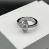 Кольцо Viviennely Westwoodly Saturn с бриллиантом, высококачественное кольцо с цирконом, регулируемое отверстие, как