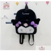 Backpacks Ins Moda Kawaii Melody Kuromi P Backpack Girl Garota fofa Bolsa de acessórios suaves Big Capacity Girls Aniversário Diretor Droga