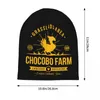 Berets Chocobo Farm Final Fantasy Video Game Bonnet Hat Malha Moda Rua Skullies Beanies Unisex Quente Head Wrap Caps