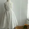 Robes de fille HoneyCherry filles robe brodée blanche été coréen col suspendu licou princesse mignonne pour