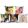 MIAOTU Custom Cushion Cover DIY Customized Throw Pillow Home Decorative Square Wedding Pets Print Pillowcase Drop 240106