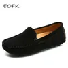 EOFK Kids Loafers Flats Shoes Suede Leather Spring Autumn Soft Casual Solid Slip On Children Toddle Little Boy Moccasins 240108