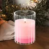 Candle Holders Clear Chimney Tube Glass Open Ended Shade Cover Holder Sleeve