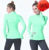 Align LU-01 Women's Yoga long sleeves Jacket Solid Color Nude Sports Shaping Waist Tight Fitness Loose Jogging Sportswear Fashion trend 241