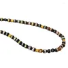 Halsketten mit Anhänger, ein Nischendesign mit exotischen Farben, Wellenmustern, himmlischen Perlen, echtem Achatstein und personalisierter Eleganz