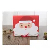 Present Wrap Christmas Eve Big Gift Box Santa Claus Fairy Design Kraft Papercard Presentparti Favor Activity Red Green Gifts Package Dro DHCCP