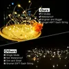 1pc Solar Fairy Lights, Outdoor Waterdicht, 8 Mode Koperdraad Led String Light, Holiday Party Garden Kerstdecoratie, Halloween Decor Lights, Kleur: Wit