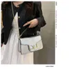 High Fashion Light Luxury Handheld för kvinnors handväska 2024 Ny fransk minoritet en axelväskor Crossbody Small Square Bag Trend