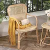 キャンプ家具本物のラタン織り屋外椅子北欧のレジャービーチチェアバックレストティーハウスホームバルコニーアームチェア