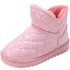 2024 Baby Girl Buty Winter Kids Snow Boots Plus Velvet Grustening Boys Girls Bawełny wodoodporny bez poślizgu kostki Botas 240108