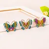 Brooches Butterfly Brooch Color Rhinestone Painting Oil Insect Animal Female Wild Suit Pin