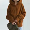 Dameshoodies Schattig tienermeisje herfstjack Oversized sweatshirts Vrijetijdskleding Hoodie met rits en zak