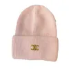 Designer BeanieSkull Caps Neue trendige Marke Kaninchenhaar Hut Triumphbogen Wollmütze Damen Herbst und Winter Warm Doppelschicht gestrickt Big Head Cap QNCN