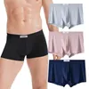 Feichan Ashion Mens Modal Algodão Boxer Breve Ultra Macio Conforto Grande Cueca Alta para Homens Cuecas de Ângulo Plano 240108